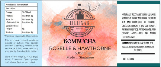 Hawthorn & Roselle Kombucha